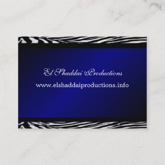 Retro Blue Zebra Business Card