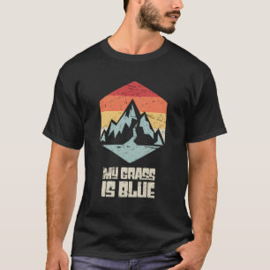 Retro Bluegrass Music Mandolin Player Vintage Blue T-Shirt