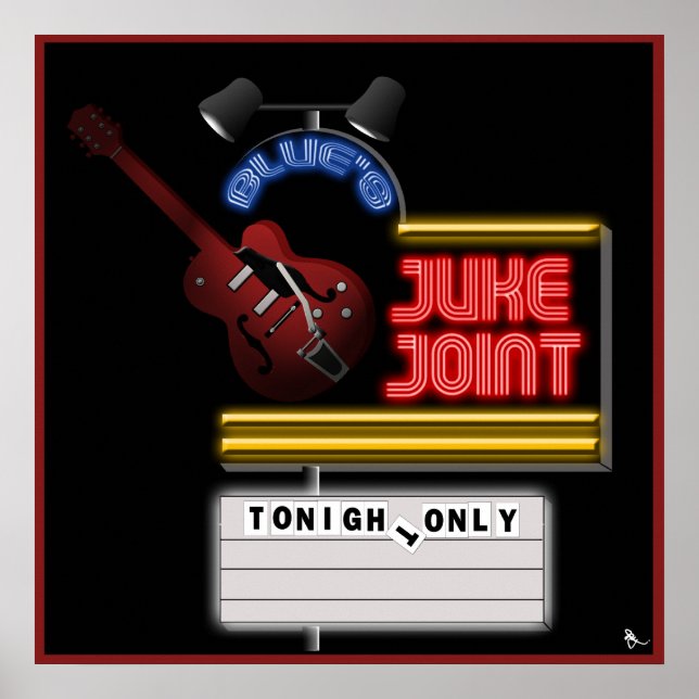 Retro Blues Juke Joint Poster (Front)