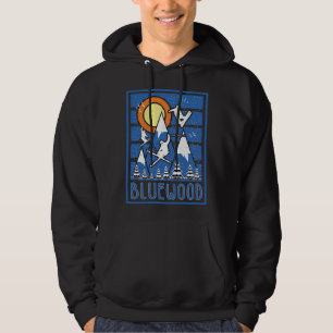 Retro Bluewood Ski Sunset Hoodie