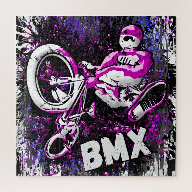 Retro Bmx Bike Puzzle - Bmx Puzzle Trick Jump  (Vertical)