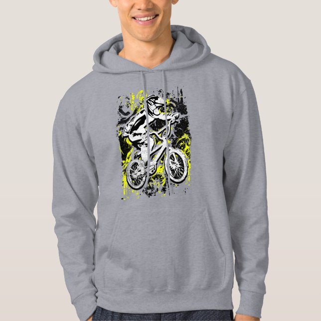 Retro Bmx Bike Race - Bmx Racing Hoodie (Front)