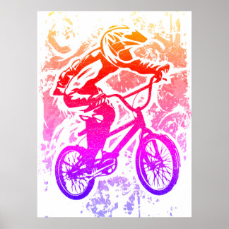 Retro Bmx Poster - Vintage Bmx Bike Poster Print