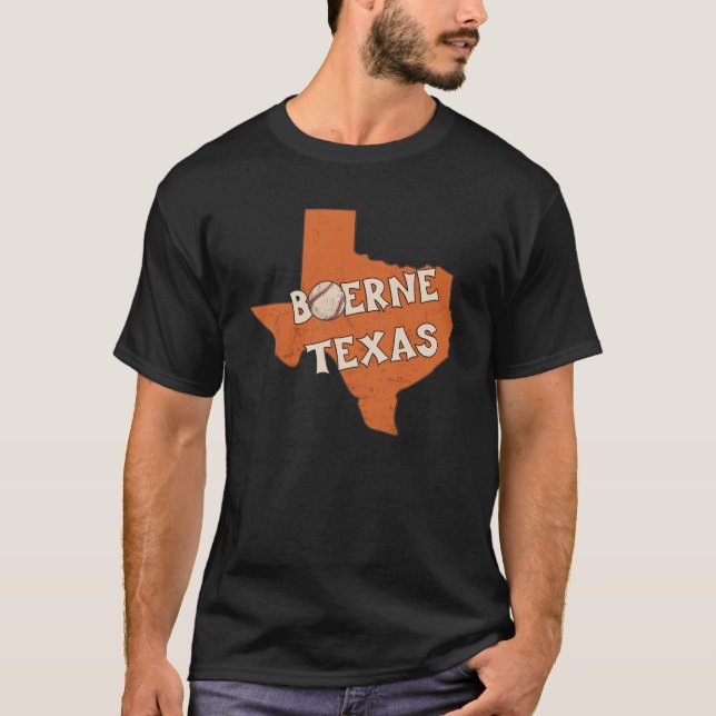 Retro Boerne Texas Little League Baseball T-Shirt (Front)