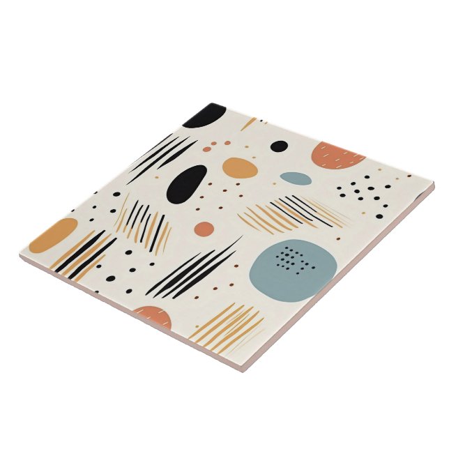 Retro Boho Abstract Modern Collection Tile (Side)