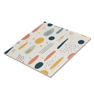 Retro Boho Abstract Popular Collection Tile