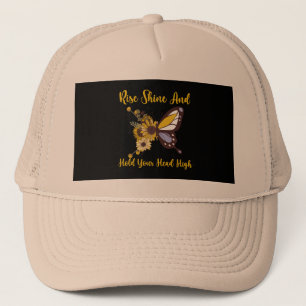 retro boho baby design trucker hat
