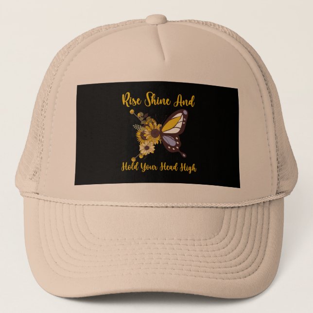 retro boho baby design trucker hat (Front)