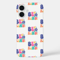Retro Boho Be Kind  – Colourful Groovy Flower Hear