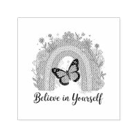 Retro Boho Butterfly Believe In Yourself Water Bot