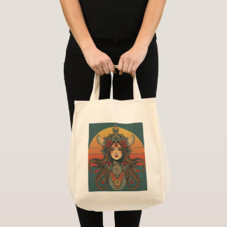 Retro Boho Chi Tote Bag - 70s Inspired Feminine