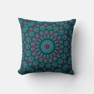 Retro Boho Chic Bohemian Southwestern Mandala Cushion