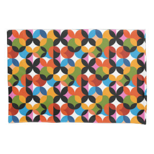 RETRO BOHO Chic Pattern Vibrant Mid Century Modern Pillowcase
