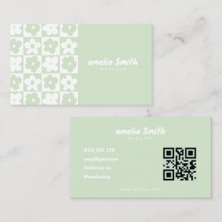 retro boho cute rustic business card