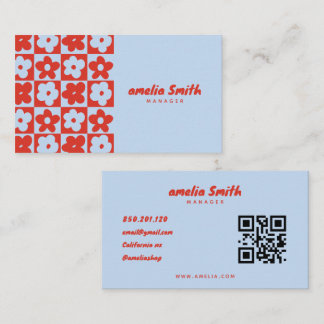 retro boho cute rustic business card