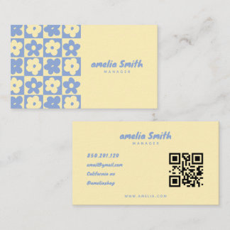 retro boho cute rustic business card