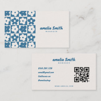 retro boho cute rustic business card