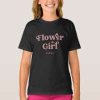 Retro Boho Dusty Rose Typography | Flower Girl