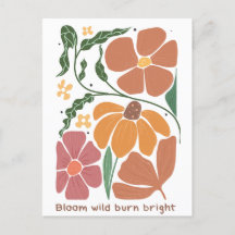 Retro Boho Floral Inspiration Quote