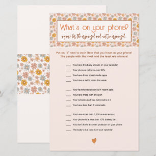 Retro Boho Floral Whats on Your Phone Game