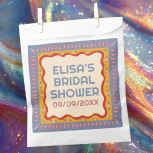 Retro Boho Fun Handmade CUSTOM Bridal Shower  Favour Bags
