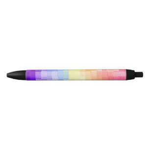 Retro Boho Funky Quirky Xenogender Plaid Pride Black Ink Pen