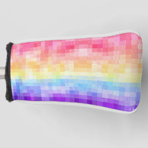 Retro Boho Funky Quirky Xenogender Plaid Pride Golf Head Cover