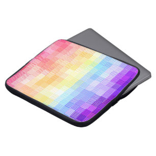 Retro Boho Funky Quirky Xenogender Plaid Pride Laptop Sleeve