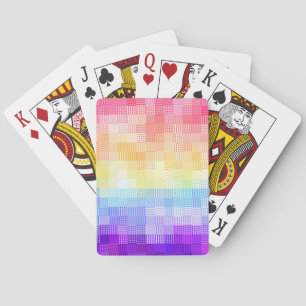 Retro Boho Funky Quirky Xenogender Plaid Pride Playing Cards