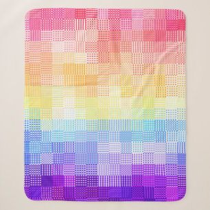 Retro Boho Funky Quirky Xenogender Plaid Pride Sherpa Blanket
