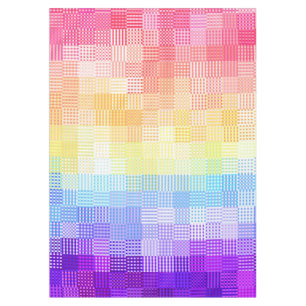 Retro Boho Funky Quirky Xenogender Plaid Pride Tablecloth