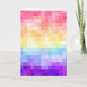 Retro Boho Funky Quirky Xenogender Plaid Pride Thank You Card