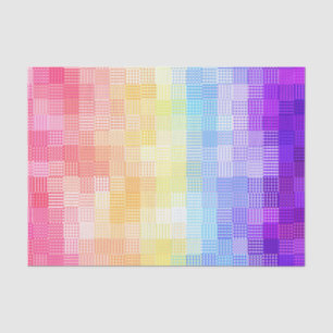 Retro Boho Funky Quirky Xenogender Plaid Pride Tissue Paper