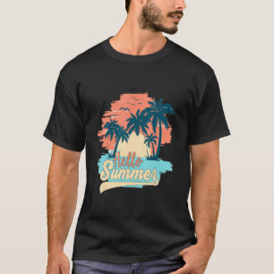 Retro Boho Hello Summer Beach Vibes Vintage Hippie T-Shirt