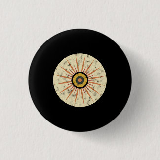 Retro Boho Sunburst Design 3 Cm Round Badge