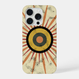 Retro Boho Sunburst Design iPhone 15 Pro Case
