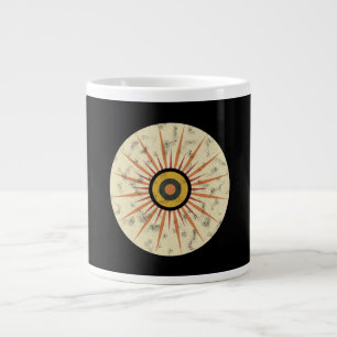 Retro Boho Sunburst Design Large Coffee Mug