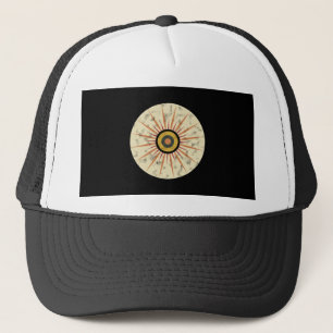Retro Boho Sunburst Design Trucker Hat