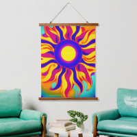 Retro Boho Tapestry Sunburst Hippie Vintage