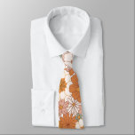 Retro Boho Terracotta Floral Wildflowers Autumn  Tie<br><div class="desc">A bold retro floral tie in warm shades of brown,  blush,  and cream. Perfect for groomsmen,  wedding guests,  or anyone who loves vintage-inspired menswear. The mid-century floral pattern brings a touch of nostalgia and playful sophistication to modern outfits,  ideal for both casual and formal occasions.</div>