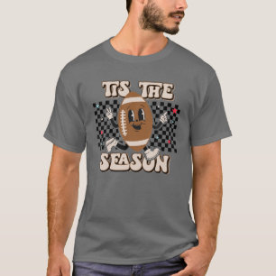 Retro Boho Tis The Season Football Mum Football Ga T-Shirt