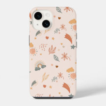 Retro Boho Watercolor Rainbow Neutral