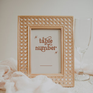 Retro Boho Wedding Table Numbers