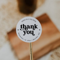 Retro Boho Wedding Thank you