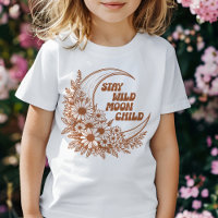 Retro Boho Wild Flower Moon Floral Line Art Quote
