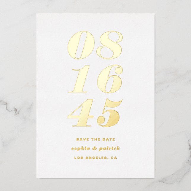 Retro Bold Italic Typography Modern Save The Date (Front)