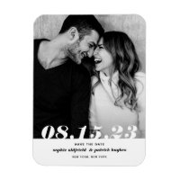 Retro Bold Italic Typography Photo Save The Date