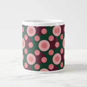 Retro Bold Polka Dot Pattern Jumbo Mug