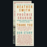 Retro Bold Typography Bright Photo Wedding Programme<br><div class="desc">Impress your wedding guests with this fun and bold fully custom Wedding Program with your own photo! Southwestern inspired bold typography in retro gold, dusty blue, and blush pink are the perfect accent to your own photo or picture on the back. You can customise all text and colours to match...</div>