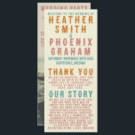 Retro Bold Typography Bright Photo Wedding Programme<br><div class="desc">Impress your wedding guests with this fun and bold fully custom Wedding Program with your own photo! Southwestern inspired bold typography in retro gold, dusty blue, and blush pink are the perfect accent to your own photo or picture on the back. You can customise all text and colours to match...</div>